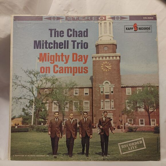 Vintage LP Vinyl Record The Chad Mitchell Trio Mighty Day On Campus LIVE KS3262 - Picture 1 of 2